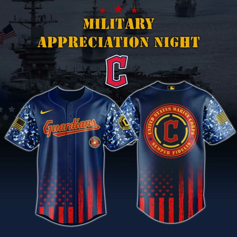 Cleveland Guardians US Marine Corps Semper Fidelis Jersey USMC Military Appreciation Night-1