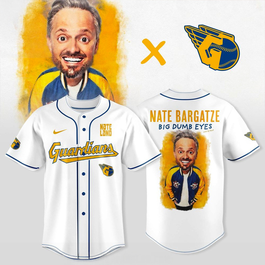 Cleveland Guardians X Nate Bargatze Big Dumb Eyes World Tour Jersey Cleveland Guardians Merch-1