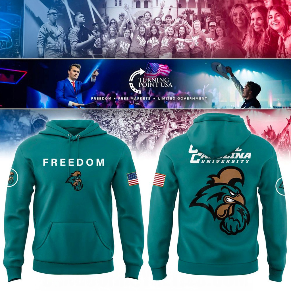 Coastal Carolina Chanticleers Freedom Hoodie Chanticleers Merch Christmas Present Ideas For Him-1