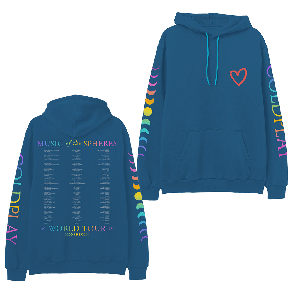 Coldplay Tour 2025 Hoodie Heart Graphic Hoodie Cozy Gift For Music Lovers In Any Season-1
