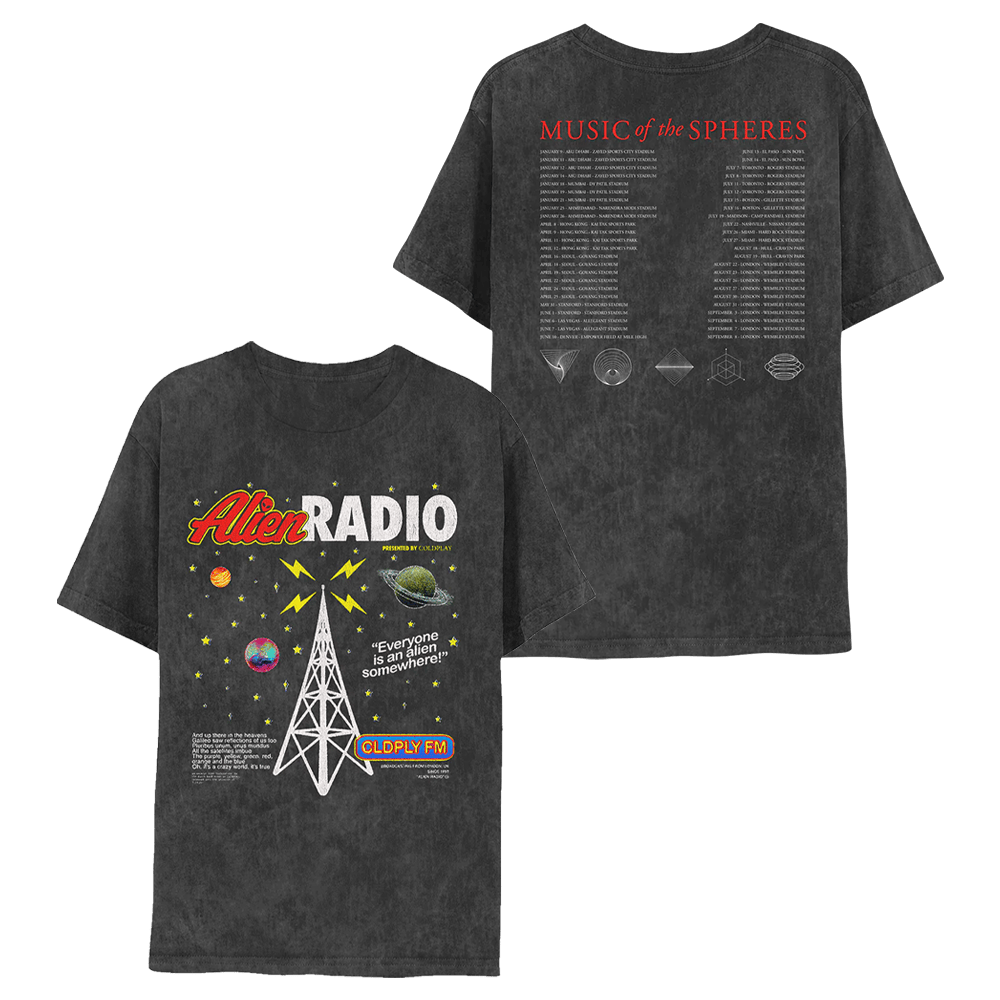 Coldplay Tour 2025 Shirt Alien Radio T Shirt Music Merch Gift Ideas For Fans Of All Ages-1
