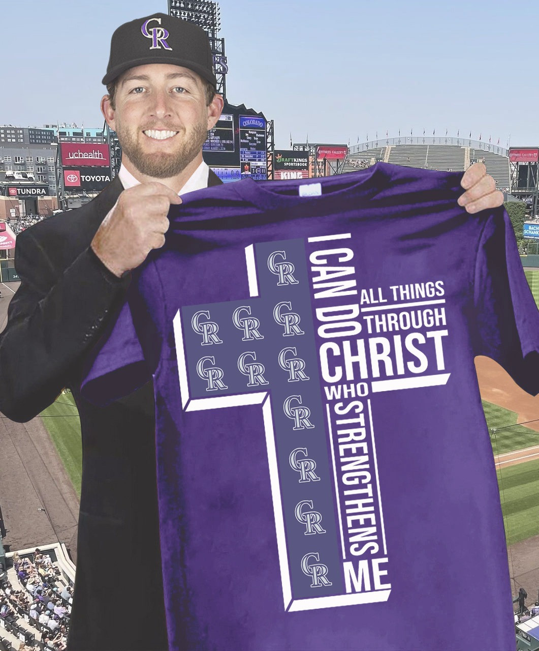 Colorado Rockies Faith Shirt I Can Do All Things Through Christ Who Strengthens Me Fan Gifts-1