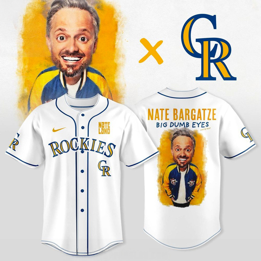 Colorado Rockies X Nate Bargatze Big Dumb Eyes World Tour Jersey Colorado Rockies Merch-1