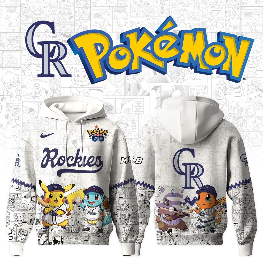 Colorado Rockies X Pokemon Go Hoodie MLB Baseball Merch Unique Gifts For Fans-1 Colorado Rockies X Pokemon Go Hoodie MLB Baseball Merch Unique Gifts For Fans-1