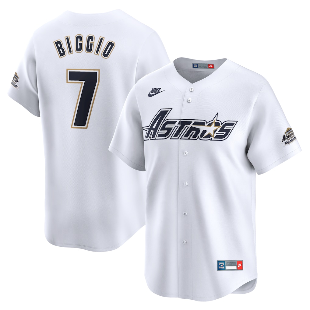 Craig Biggio Houston Astros Nike Throwback Cooperstown Collection Limited Jersey - White-1