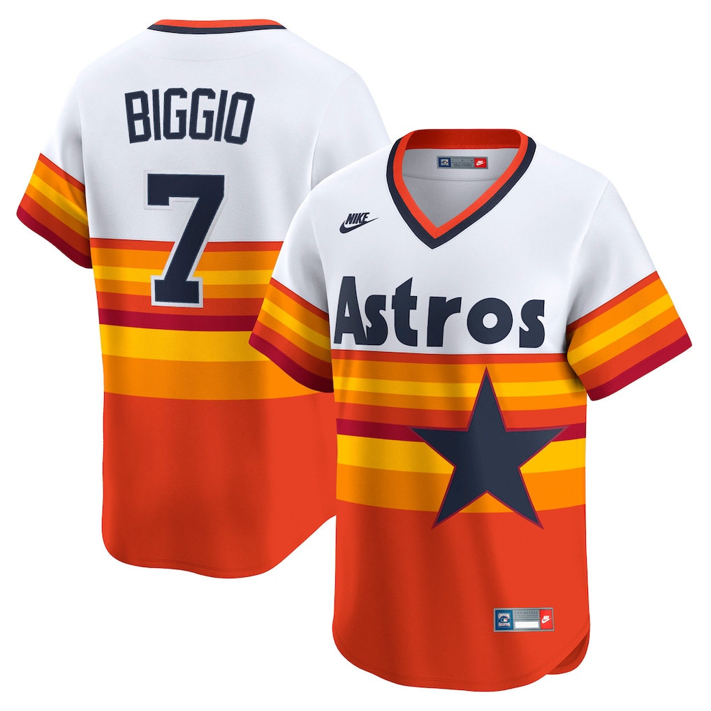 Craig Biggio Houston Astros Nike Throwback Cooperstown Collection Limited Player Jersey - White-1 Craig Biggio Houston Astros Nike Throwback Cooperstown Collection Limited Player Jersey - White-1