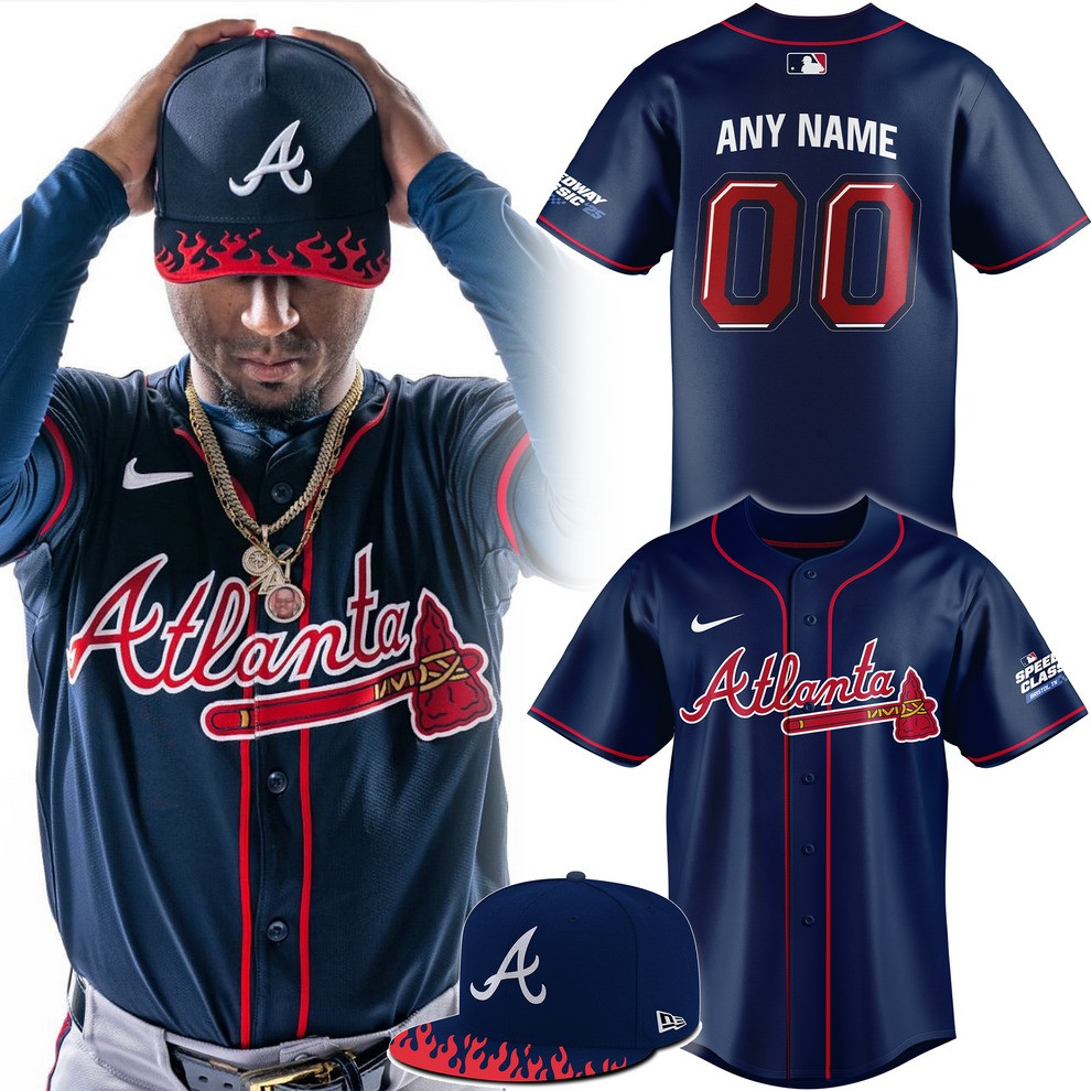 Custom Atlanta Braves Speedway Classic '25 Jersey Uniforms MLB Merch Baseball Fan Apparel-1