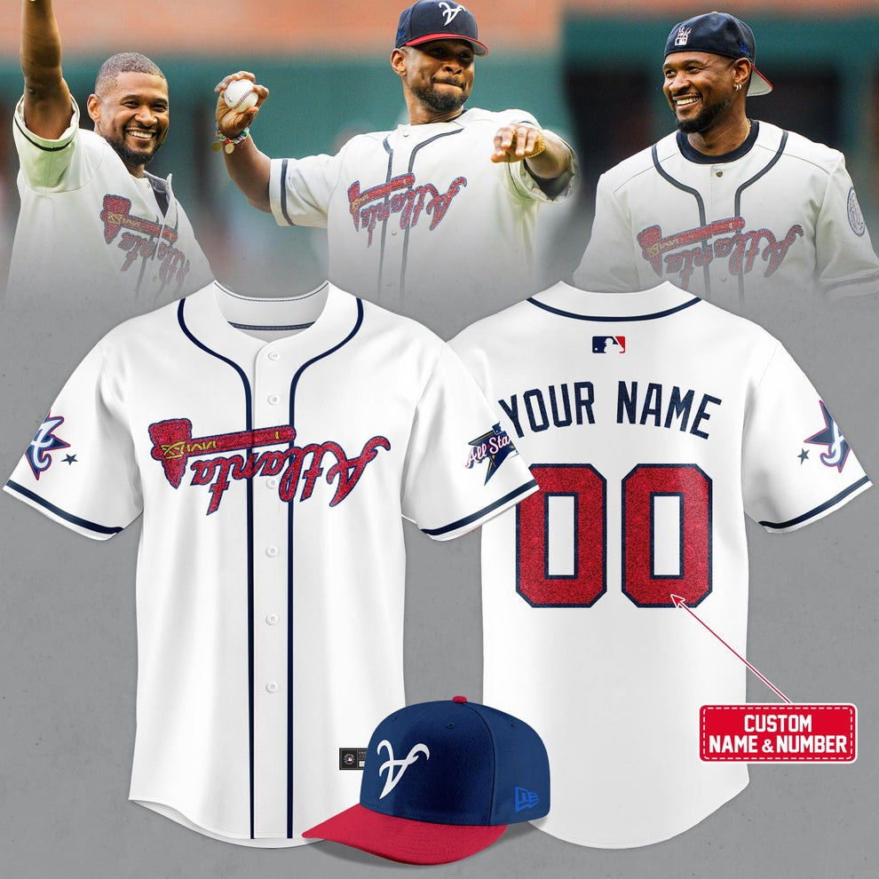 Custom Atlanta Braves Usher MLB All-Star Game Jersey 2025 Baseball Lovers Fan Apparel-1