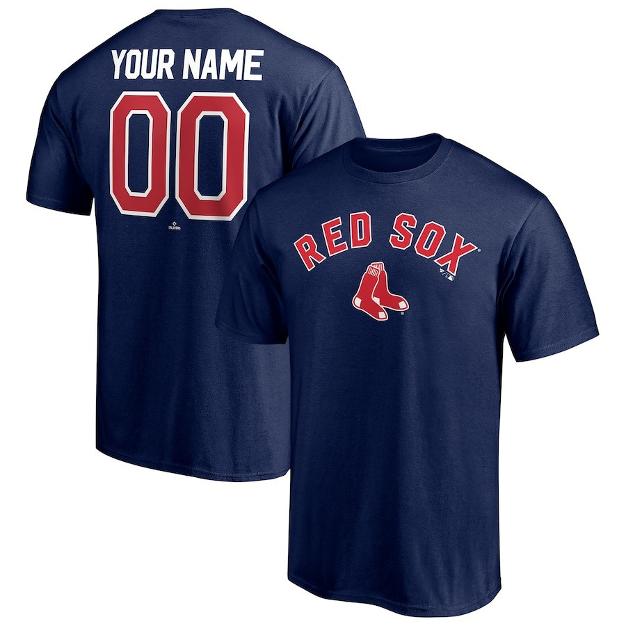 Custom Boston Red Sox T-Shirt Personalized Team Winning Streak Name And Number Shirt Gifts-1