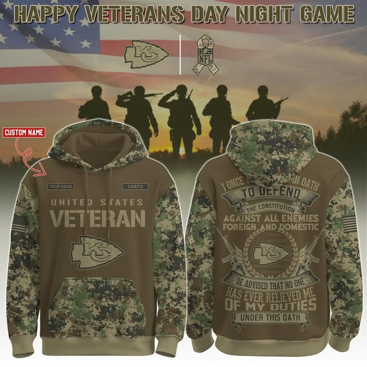 Custom Kansas City Chiefs United States Veteran Hoodie Chiefs Merch Veterans Day Gifts-1