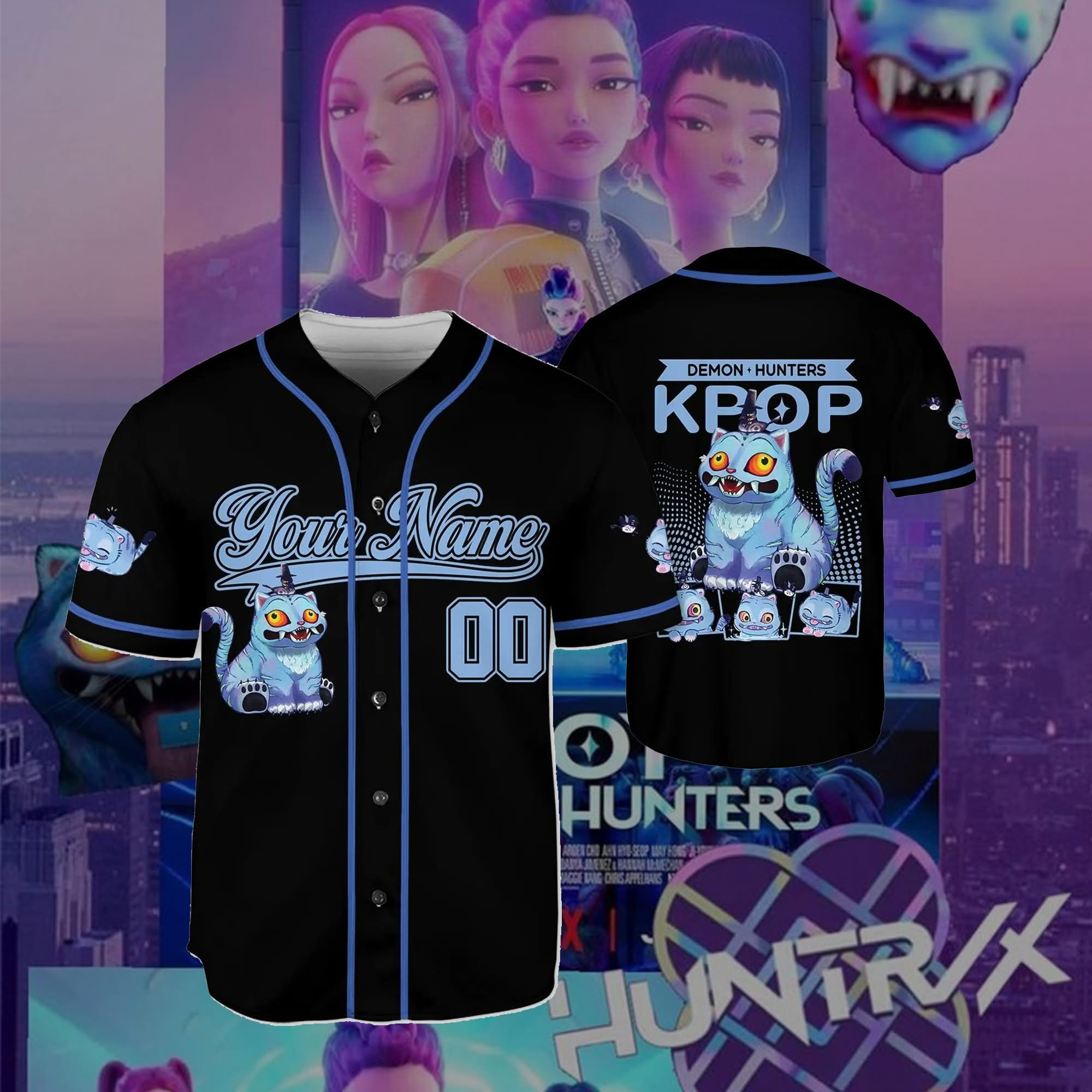 Custom Kpop Demon Hunters Derpy Tiger Jersey Kpop Demon Hunters Fan Merch Gifts-1