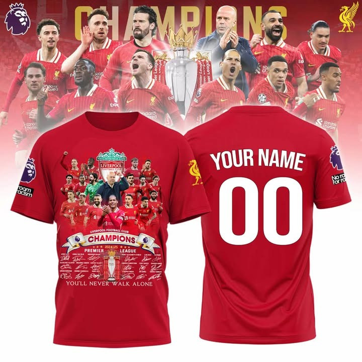 Custom Liverpool Champions Premier League Shirt 2024 25 Liverpool Football FC Fan Merch-1