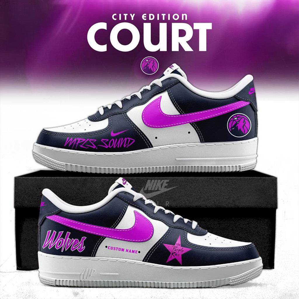 Custom Minnesota Timberwolves 2025 City Court Air Force 1 Sneaker Timberwolves Merch Fans Gifts-1 Custom Minnesota Timberwolves 2025 City Court Air Force 1 Sneaker Timberwolves Merch Fans Gifts-1