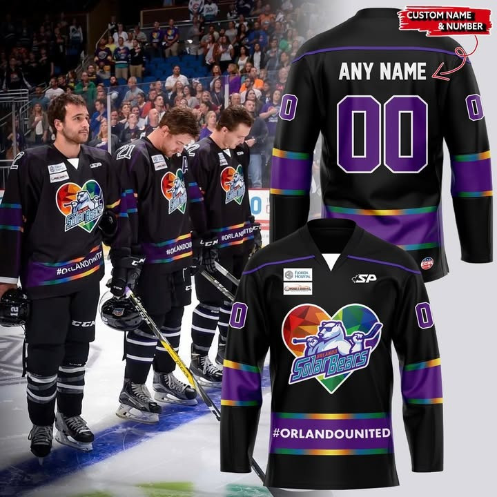 Custom Orlando Solar Bears Jersey 2025 #OrlandoUnited NFL Hockey Merch Gifts For Fans-1