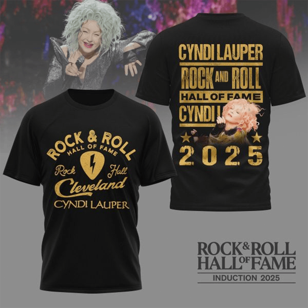 Cyndi Lauper Rock And Roll Hall Of Fame 2025 T-Shirt Rock Artist Clothing Cyndi Lauper Fan Gift-1