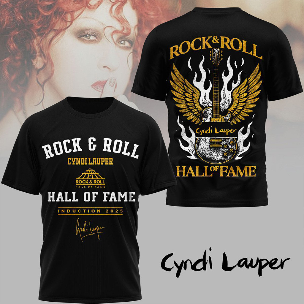 Cyndi Lauper Rock And Roll Hall of Fame 2025 T-Shirt Fan Merch Christmas Gifts For Dad-1