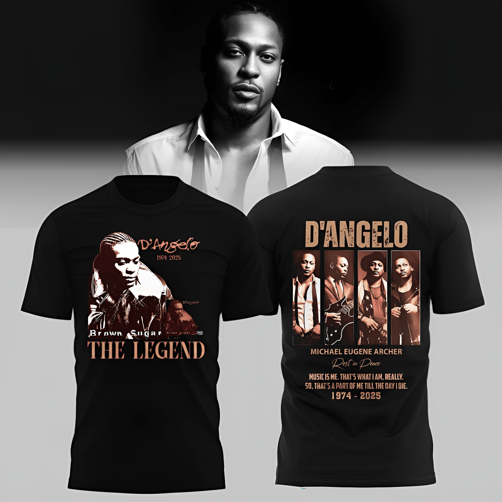 D Angelo Legendary RB Singer Rest In Peace T-Shirt D Angelo Memorial Clothing R And B Fans Gift-1