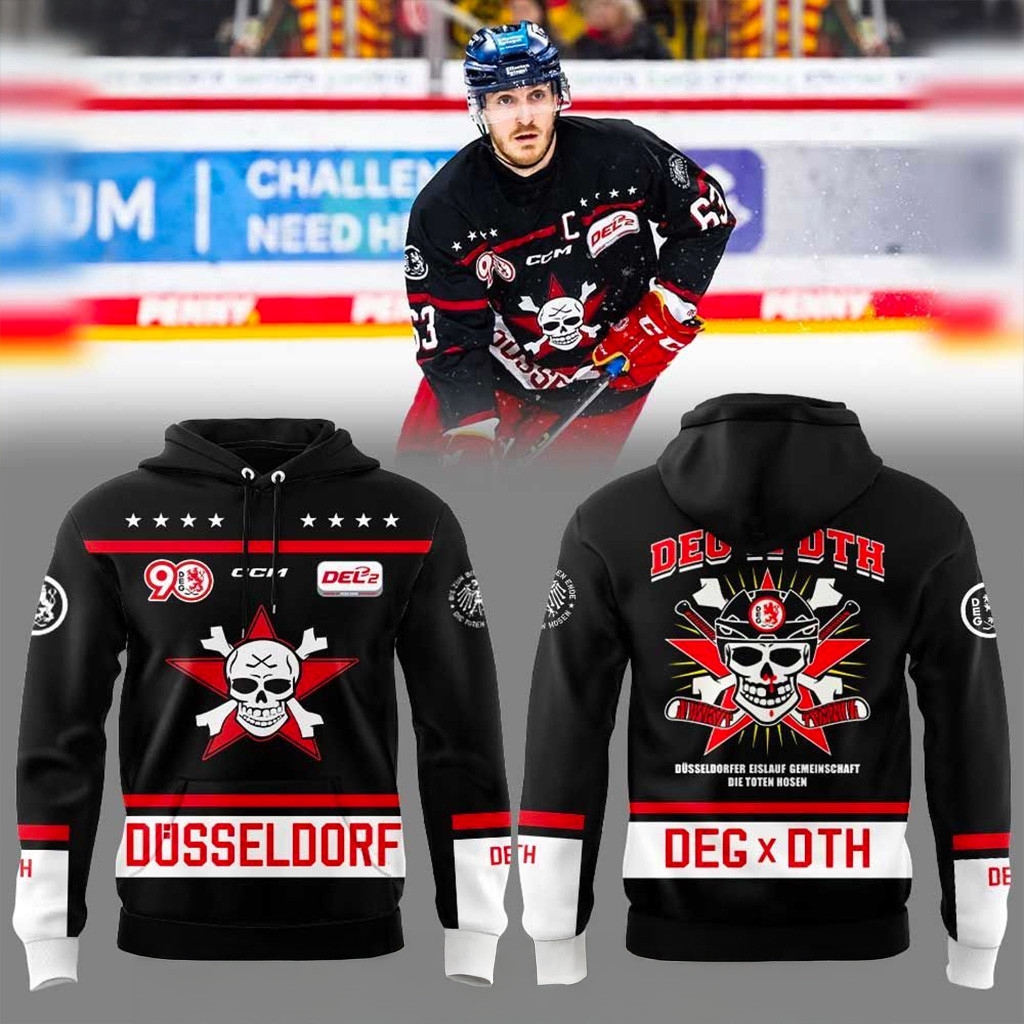 DEG Eishockey x DTH Perfect Uniform Hoodie Fan Merch Husband Christmas Gift Ideas-1