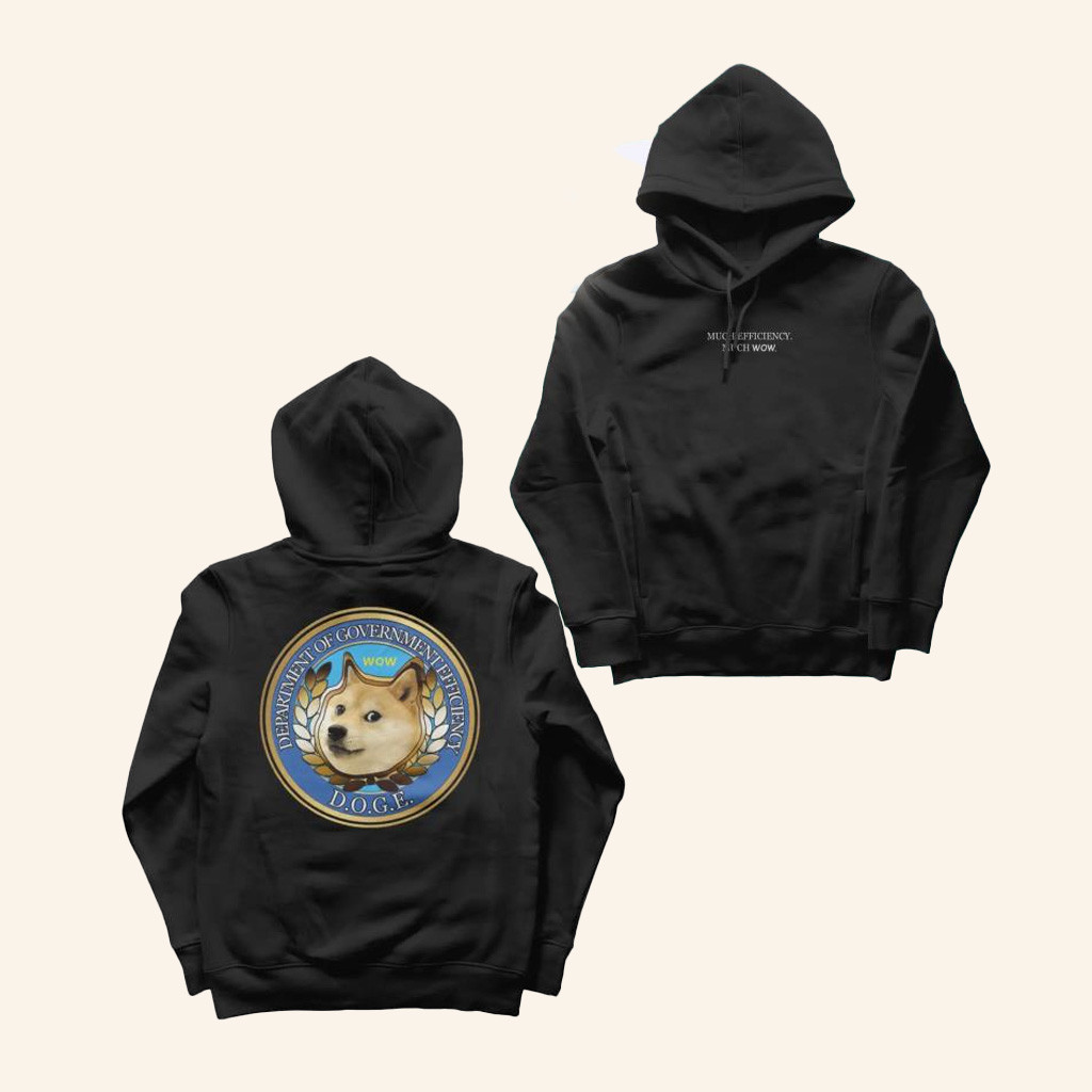DOGE Gov Merch Much Wow Logo Hoodie Gifts For Husband-1