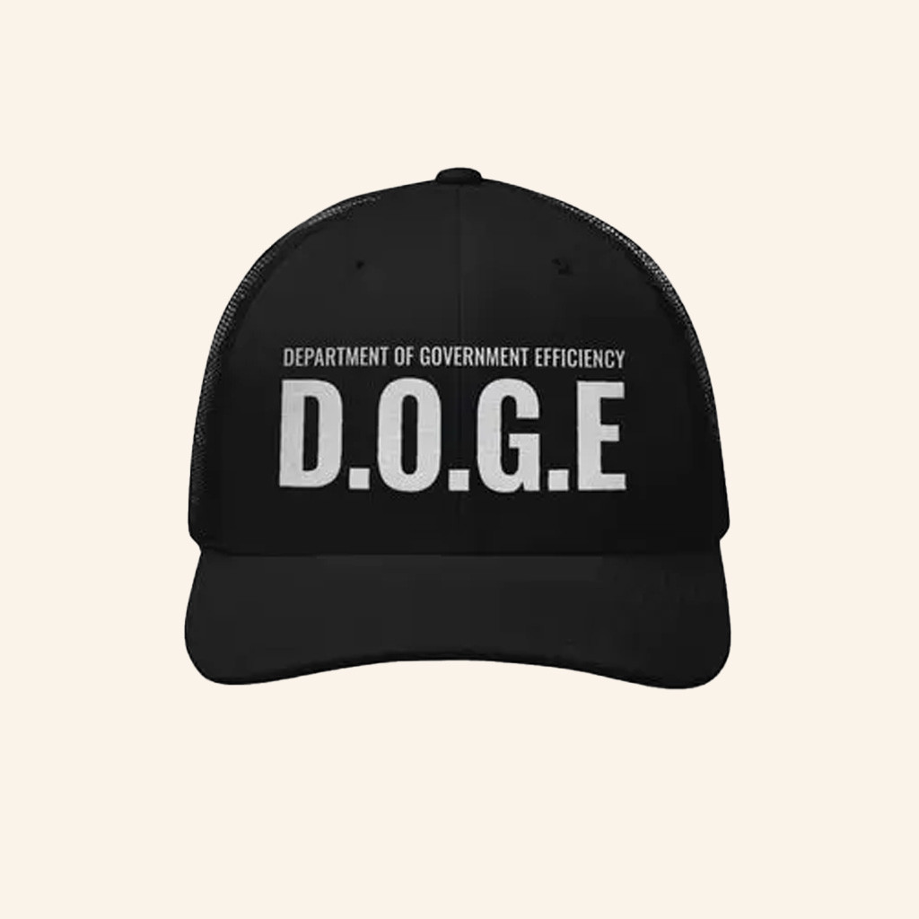 DOGE Gov Merch Og DOGE Logo Trucker Hat Embroidered Gifts For Brother-1