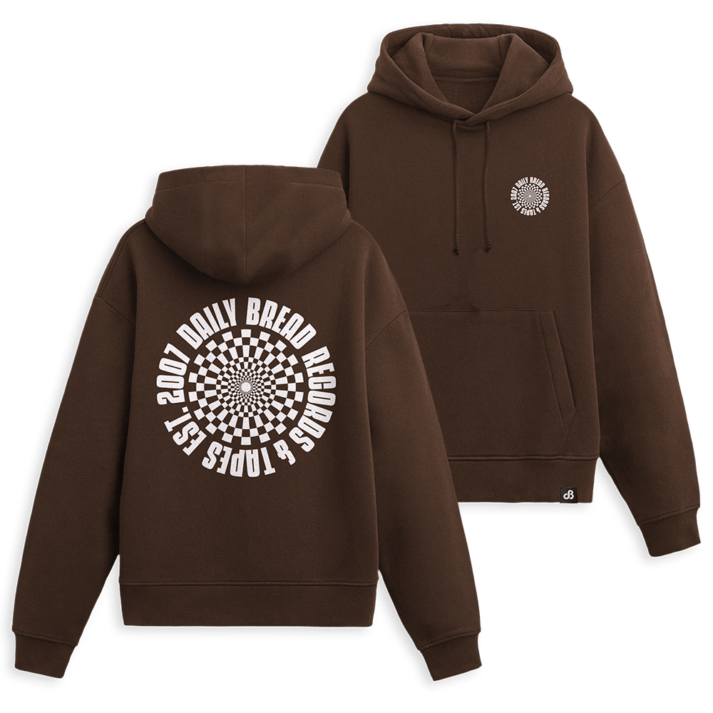 Daily Bread Merch Checkered R And T Brown Hoodie Dad Gifts For Father's Day 2025 Gifts For Fans-1