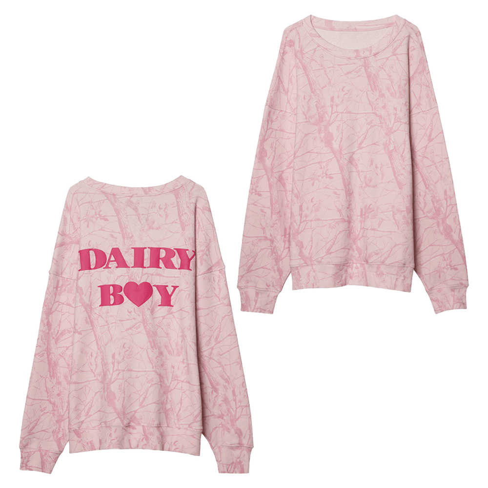 Dairy Boy Pink Camo Sweatshirt Bubblegum Camo Sweatshirt Gifts For Mom Gifts For Besties-1