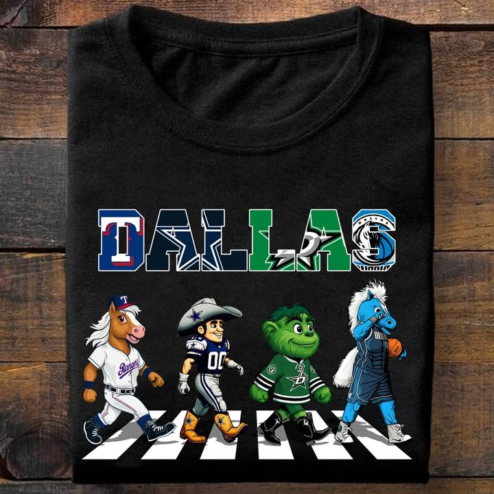 Dallas City Sport Teams Mascots T-Shirt Unique Gifts For Dallas Sport Teams Lovers Fans-1