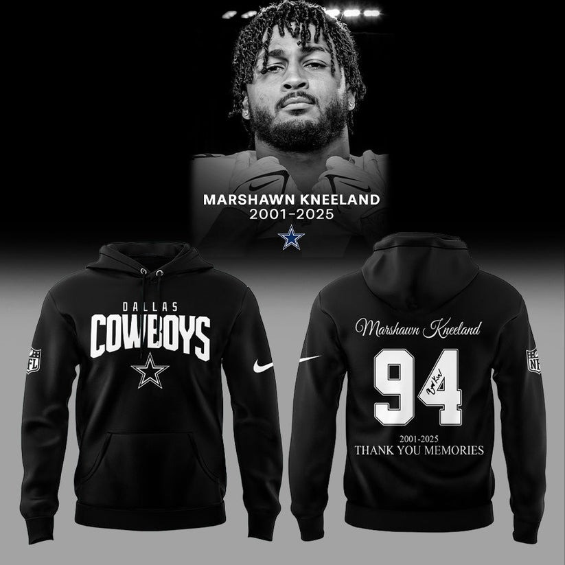 Dallas Cowboys 2025 Marshawn Kneeland Hoodie Thank You Memories Hoodie Kneeland Lover Presents-1