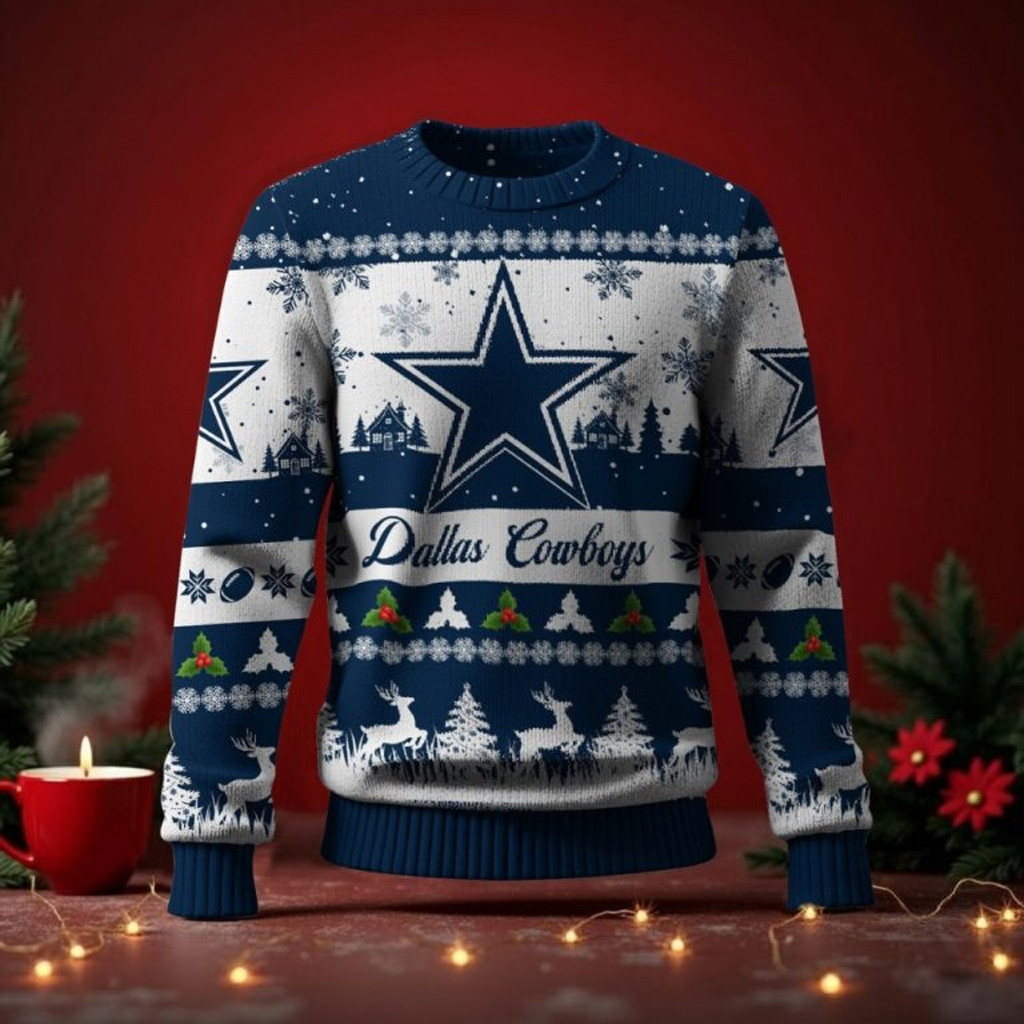 Dallas Cowboys Ugly Christmas Sweater 2025 NFL Dallas Cowboys Merch Gifts For Fans-1