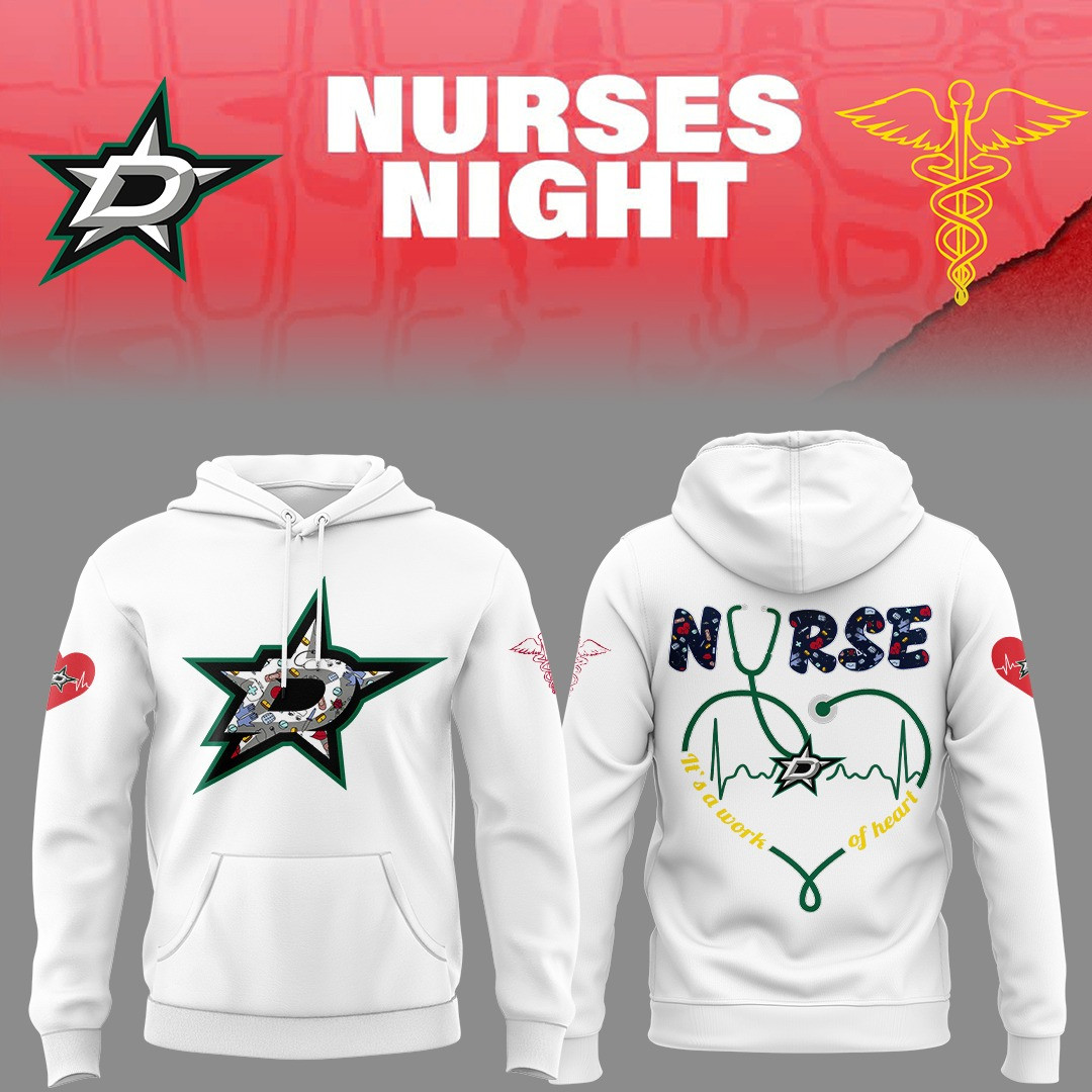 Dallas Stars Nurses Night Hoodie It's A Work Of Heart Nurse Gifts For Hockey Fans-1 Dallas Stars Nurses Night Hoodie It's A Work Of Heart Nurse Gifts For Hockey Fans-1
