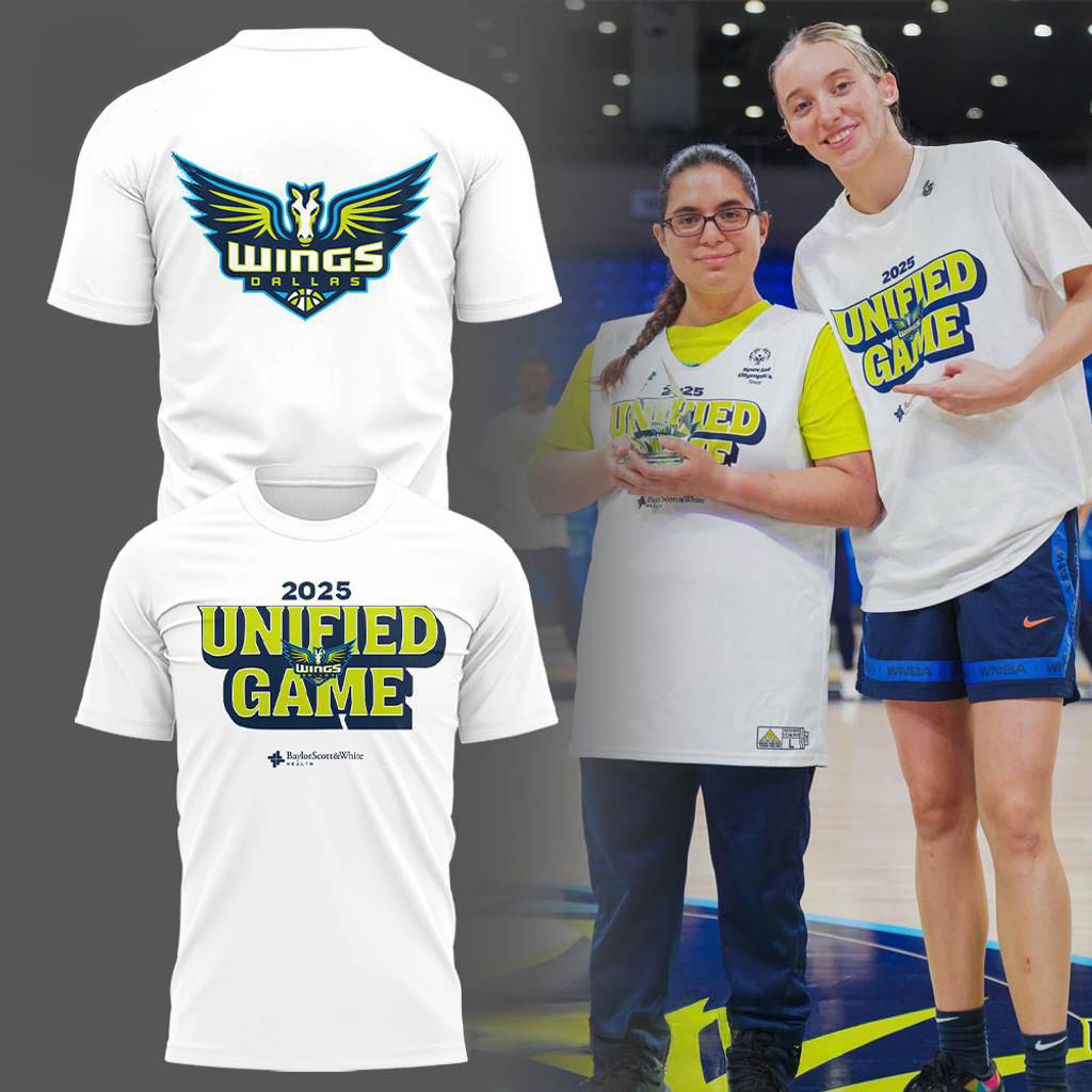Dallas Wings Unified Game 2025 Special White T-Shirt Dallas Wings Merch Gifts For Son-1