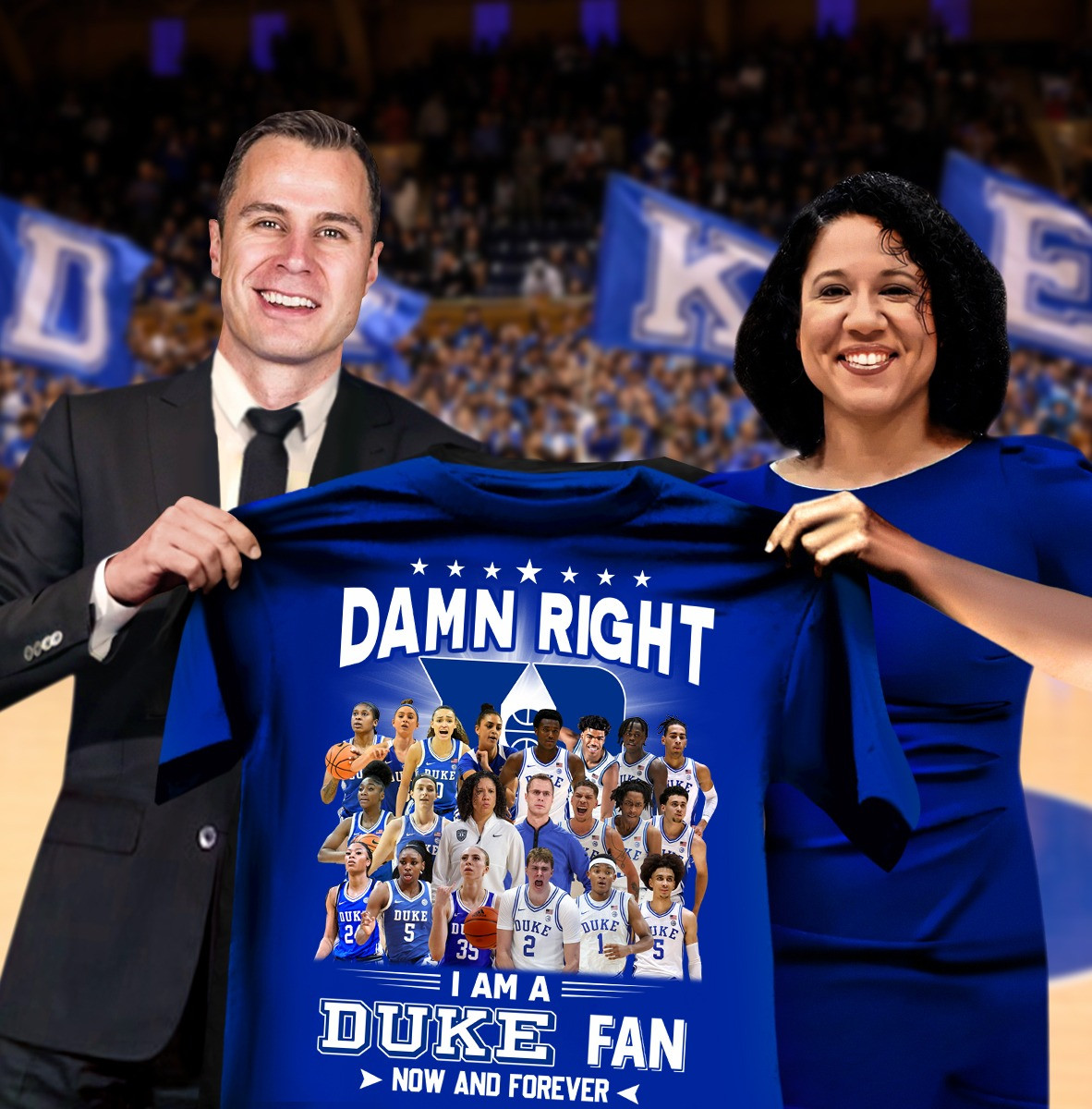 Damn Right I Am A Duke Fan Now And Forever T-Shirt Gifts For Duke Fans Father's Day Gifts-1