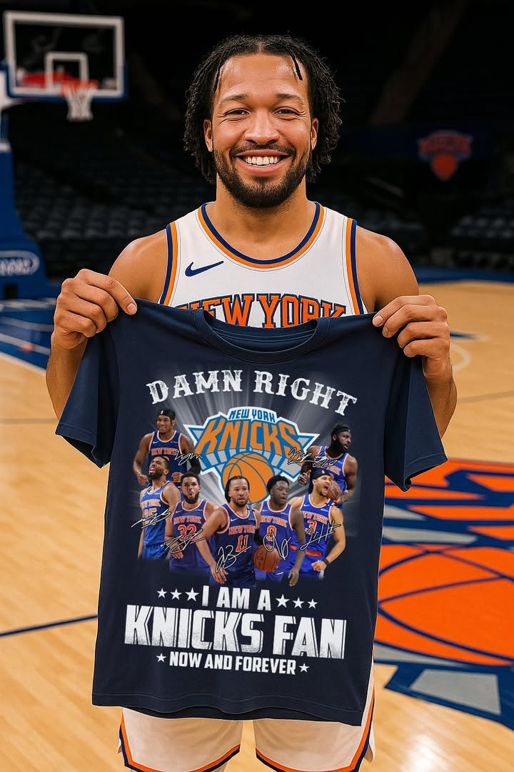 Damn Right I'm A Knicks Fan Now And Forever T-Shirt Basketball NY Knicks Fan Merch Gifts-1