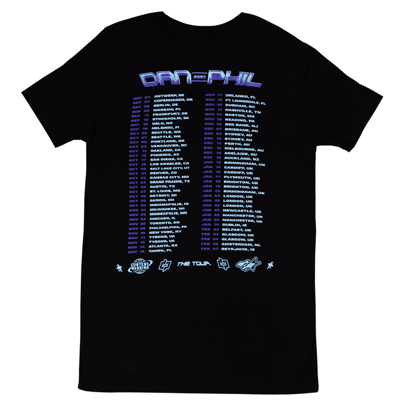 Dan And Phil Merch Tour T-Shirt Terrible Influence Dan And Phil Games Merchandise-1