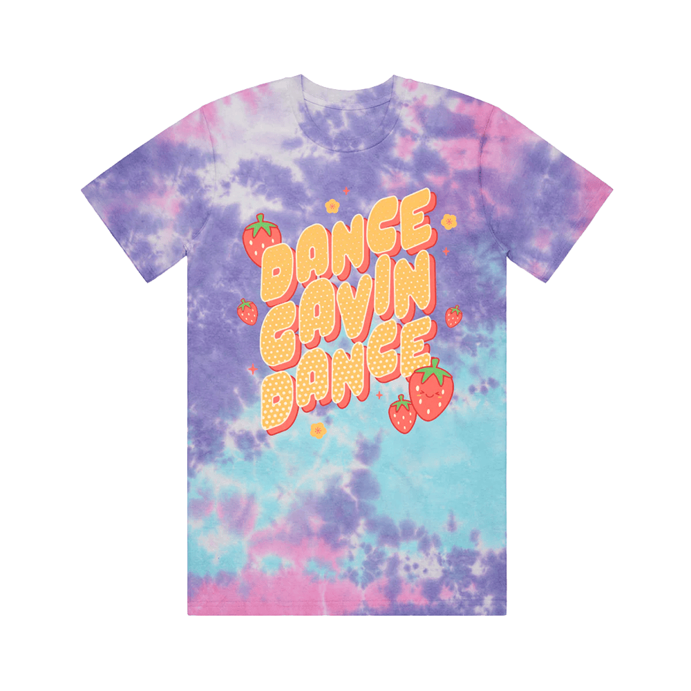 Dance Gavin Dance Merch Kawaii Strawberry Tie Dye T-Shirt Gifts For Music Fans Gifts For Fans-1