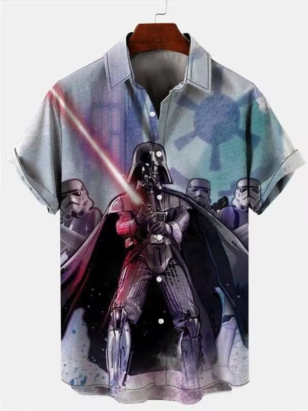 Darth Vader Star Wars Hawaiian Shirt Mens Star Wars Hawaiian Button Up Shirt Fan Gifts-1