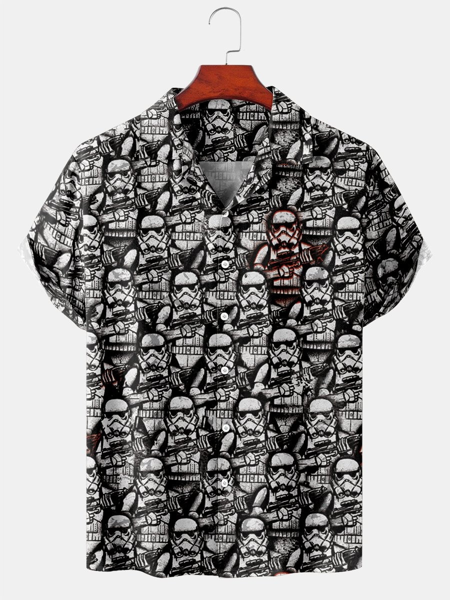 Darth Vader Star Wars Hawaiian Shirt Short Sleeve Button Up Shirt Star Wars Themed Gifts-1
