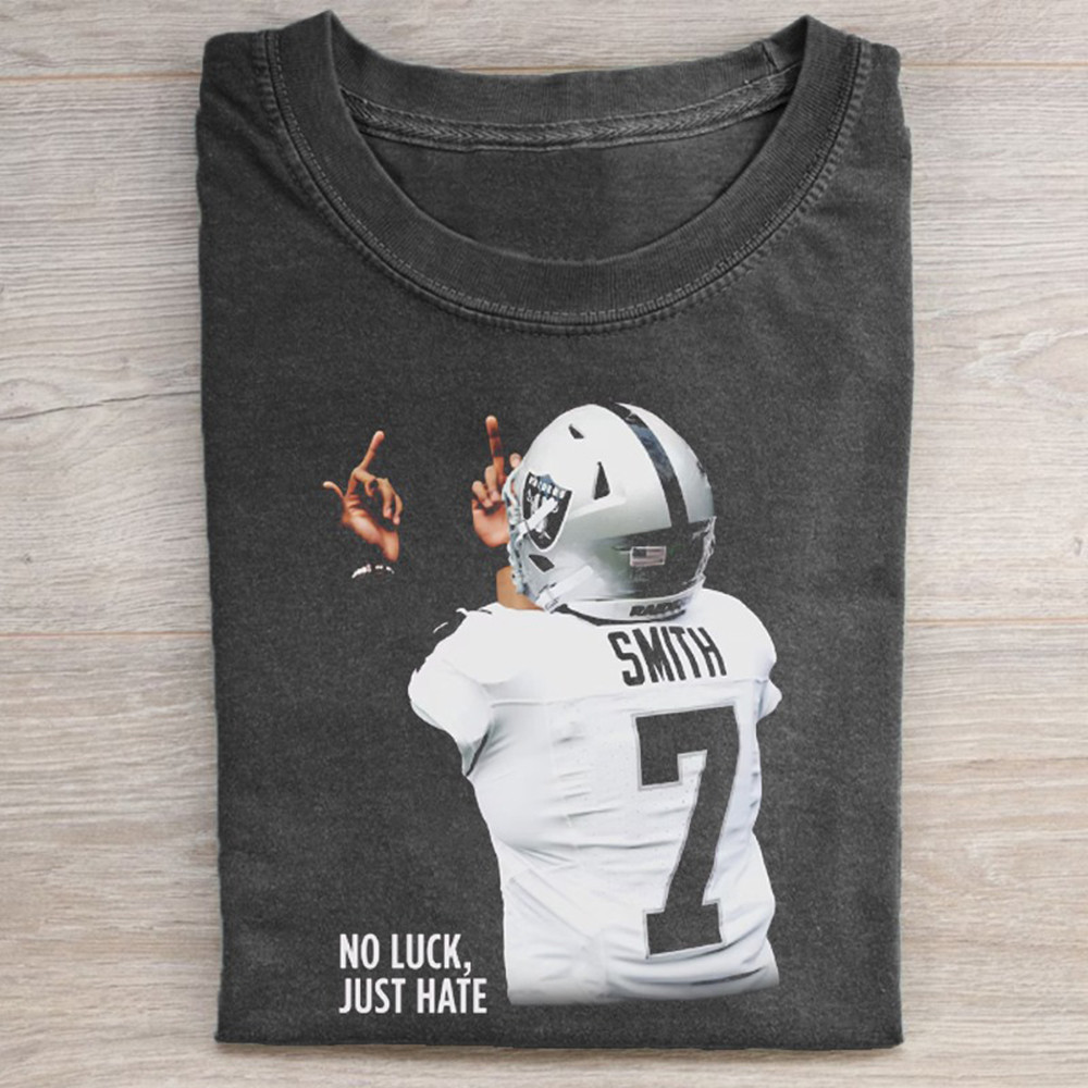 Davante Adams Middle Finger No Luck Just Hate T-shirt Las Vegas Football Fan Merch-1