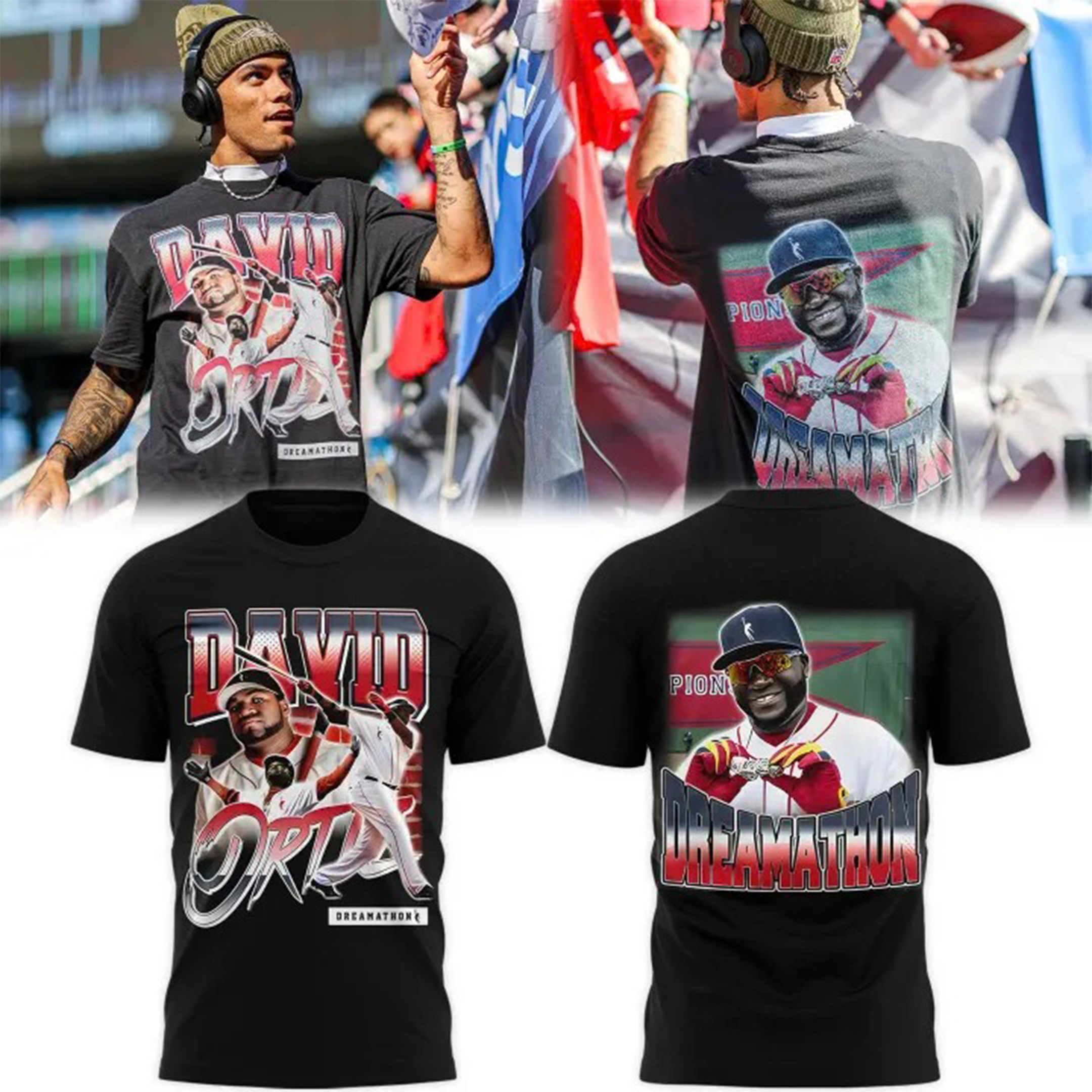 David Ortiz Dreamathon T-Shirt Baseball Game Day Apparel David Ortiz Lovers Gifts For Him-1