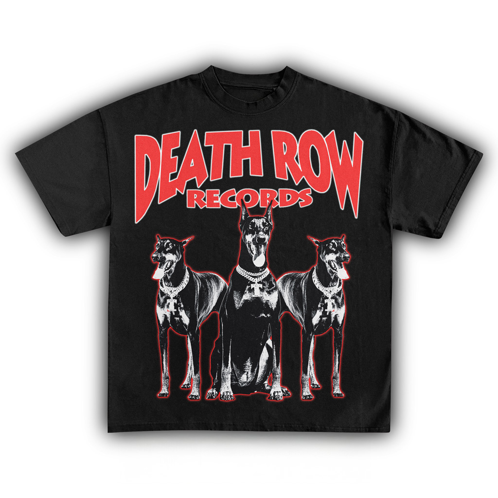 Death Row Records White T-Shirt Black Fan Merch Christmas Gifts For Boyfriend-1