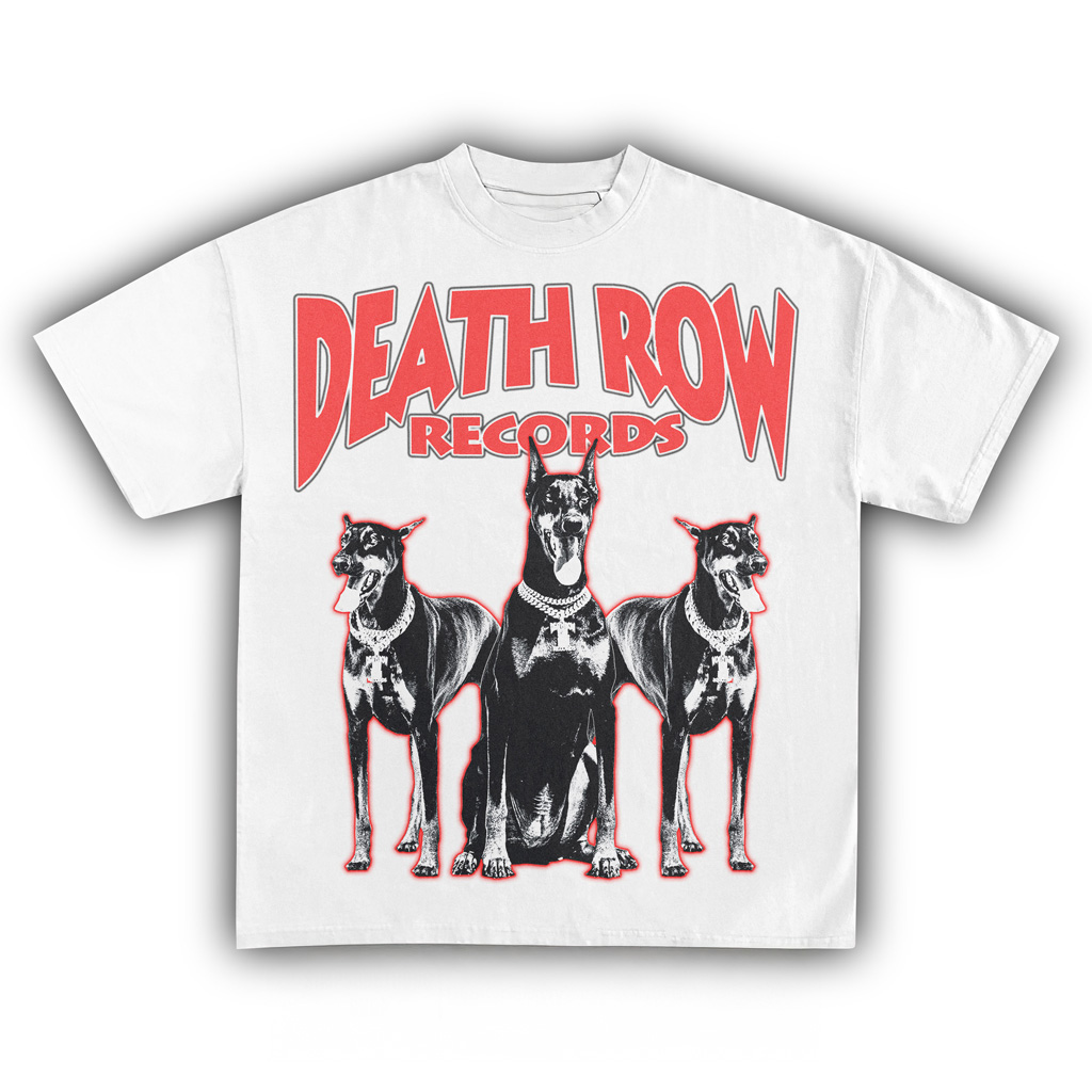 Death Row Records White T-Shirt Fan Merch Christmas Gifts For Boyfriend-1