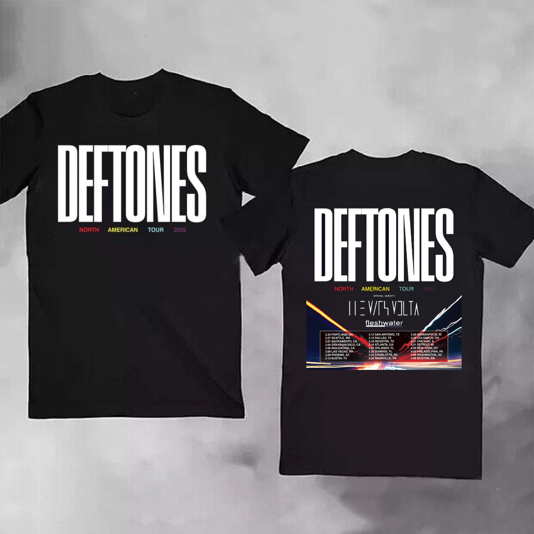 Deftones 2025 Tour T-Shirt Deftones 2025 Tour Merch Apparel Gifts For Fans-1