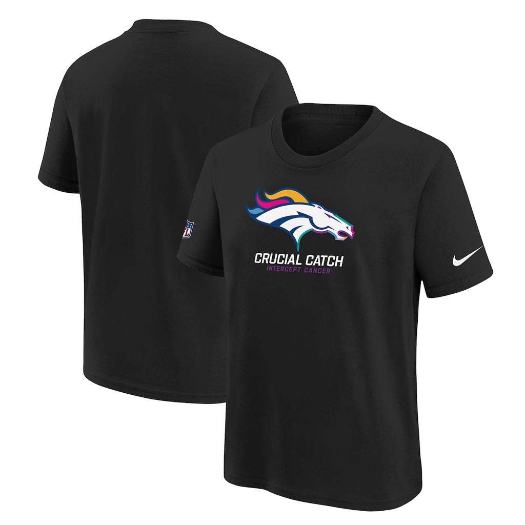 Denver Broncos Crucial Catch NFL T-Shirt 2025 Rainbow Broncos Merch Gift Ideas For Fan-1