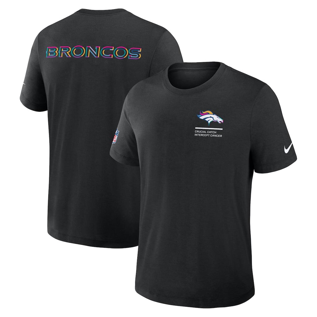 Denver Broncos Crucial Catch NFL T-Shirt 2025 Rainbow Broncos Merch Unique Gift For Him-1