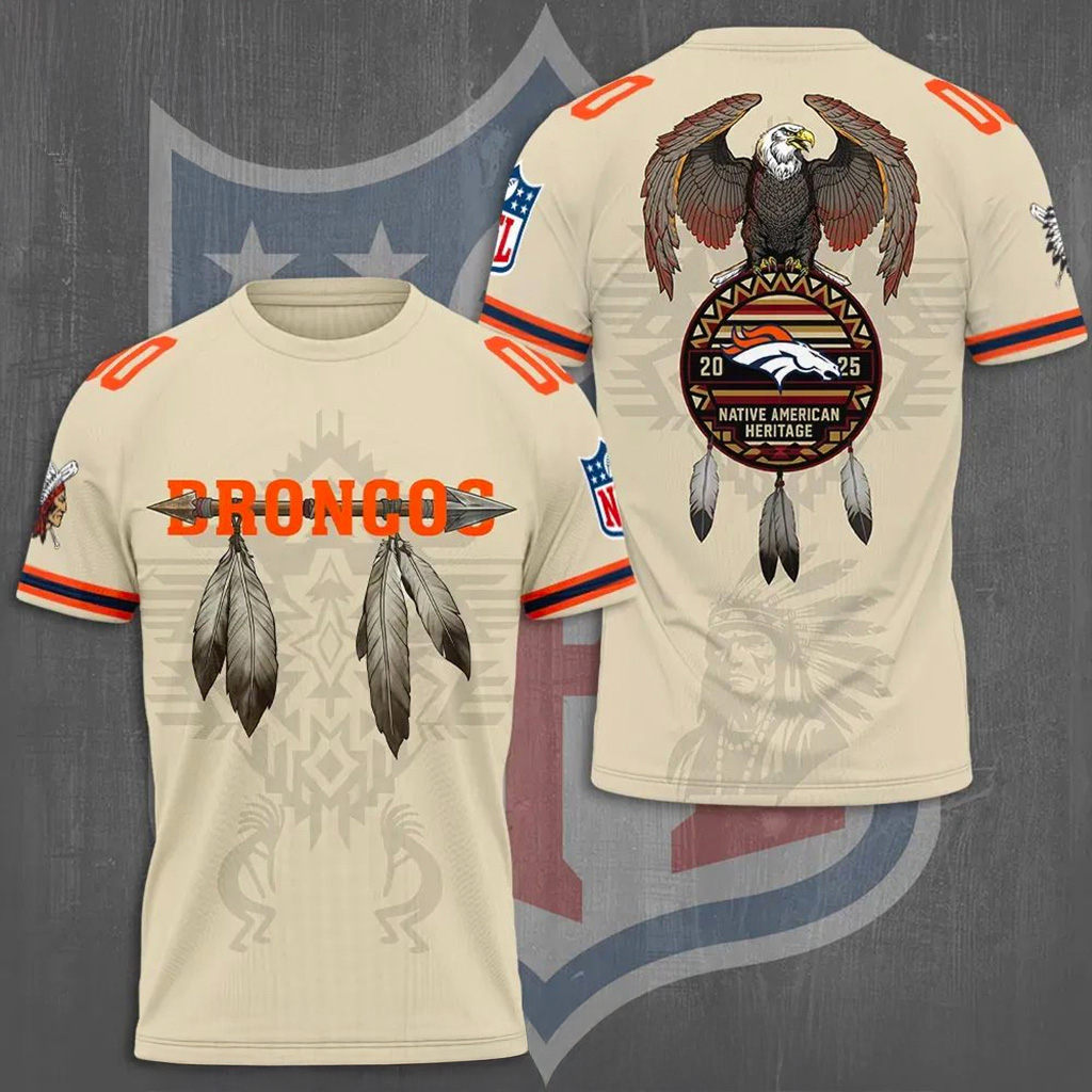 Denver Broncos X Native American Heritage Shirt Denver Broncos Merch Gift For Football Fans-1