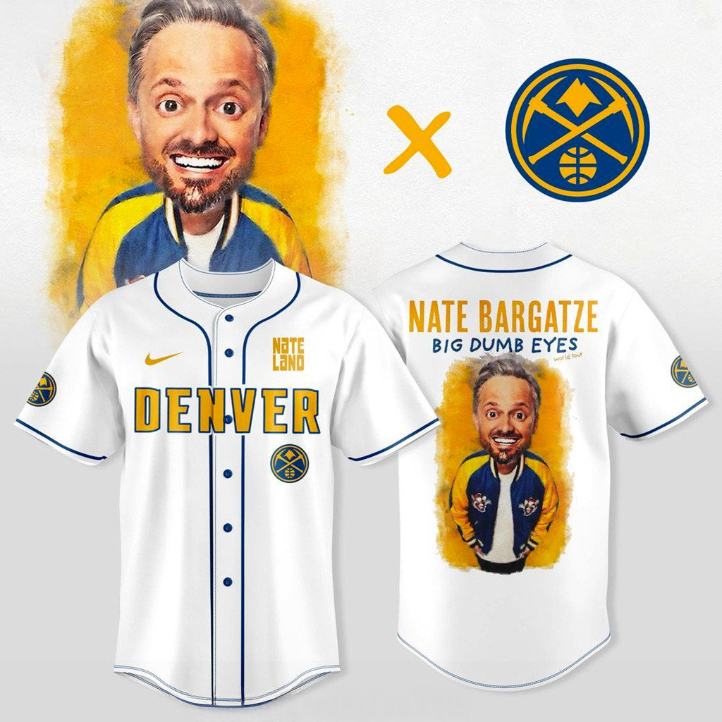 Denver Nuggets X Nate Bargatze Big Dumb Eyes World Tour Jersey Denver Nuggets Merch Fan Gift-1