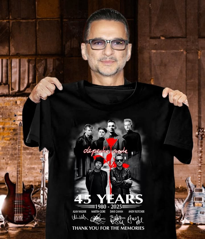 Depeche Mode 45 Years T-Shirt 1980 2025 Thank You For The Memories Fan Merch Gifts-1