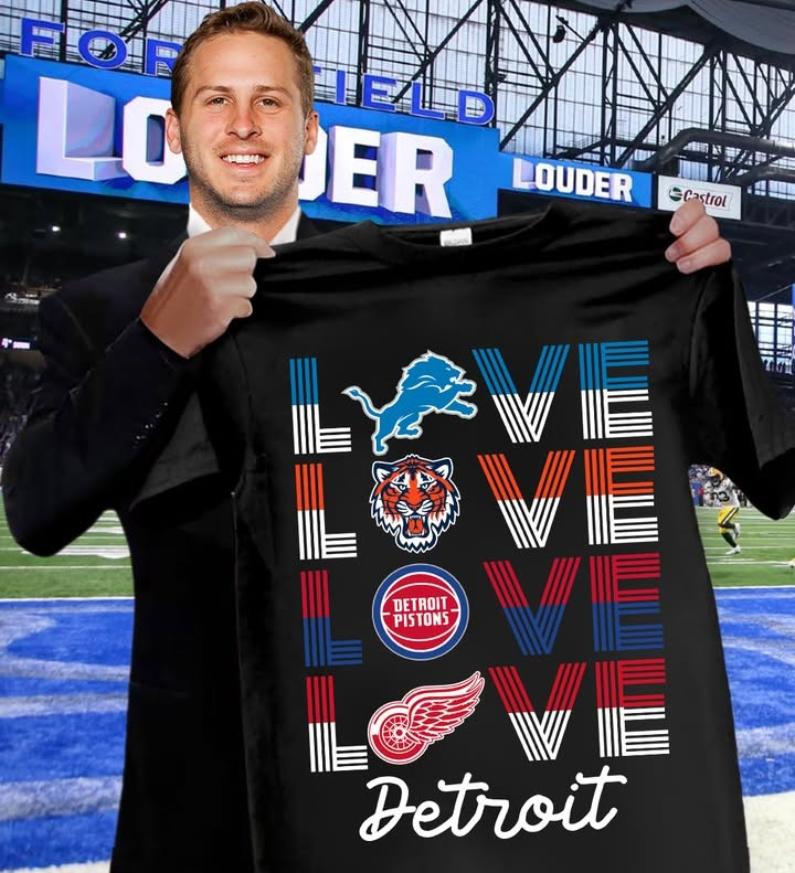 Detroit City Sports Teams T-Shirt Detroit Lions Tigers Pistons Red Wings Shirt Fan Gifts-1 Detroit City Sports Teams T-Shirt Detroit Lions Tigers Pistons Red Wings Shirt Fan Gifts-1