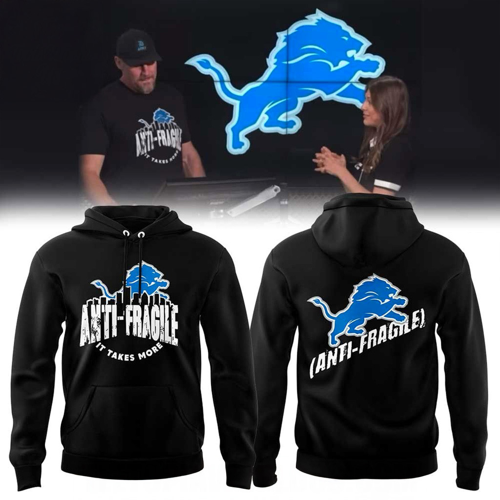 Detroit Lions Coach Dan Campbell Anti Fragile Hoodie Detroit Lions Merch Gift For Him-1