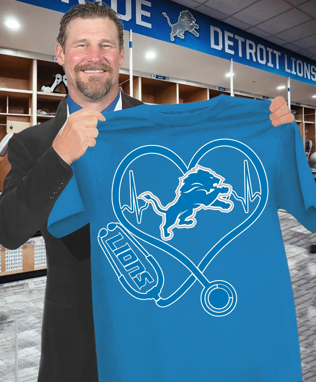 Detroit Lions National Nurses Night T-Shirt Honor Nurses Day Gifts For Lions Fans-1